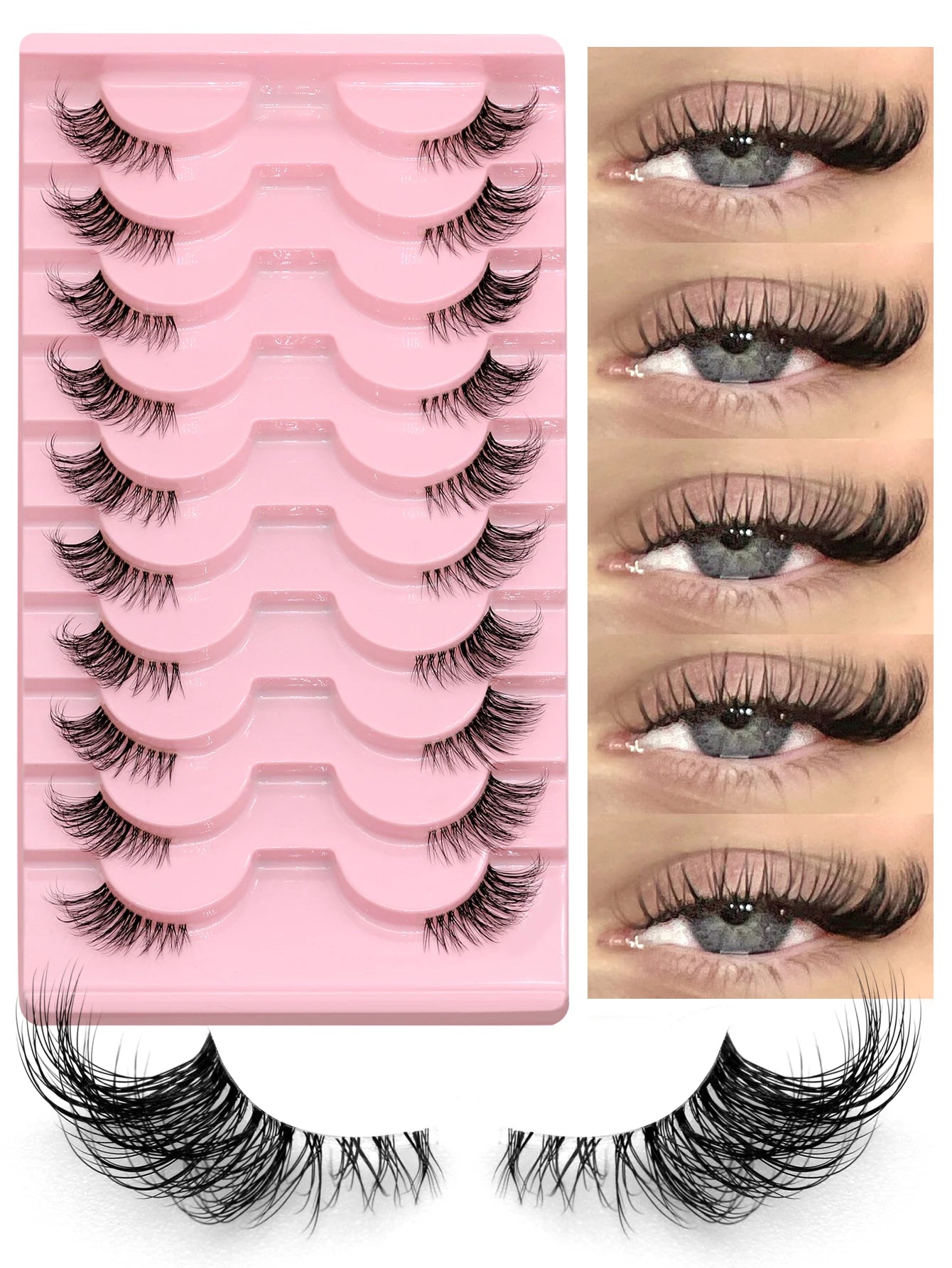 GROINNEYA Soft Natural Faux Mink Eyelashes for Everyday Wear - Smarsty