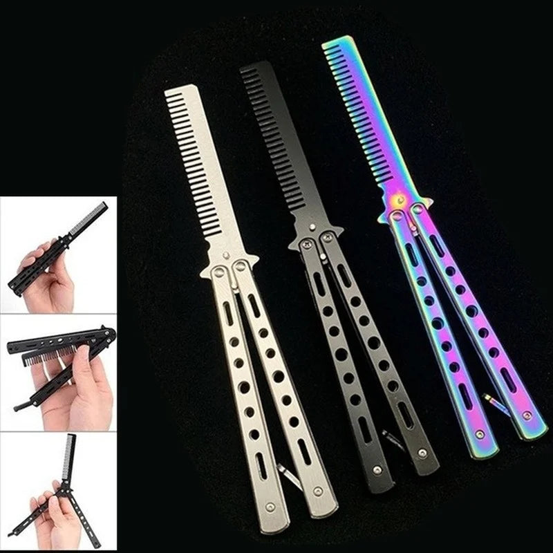 Stainless Steel Folding Butterfly Comb for Hair Training - Smarsty