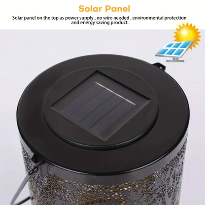 Hanging Solar Lantern Outdoor Waterproof Vintage LED Light - Smarsty