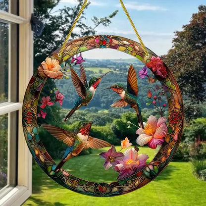 Hummingbird Acrylic Suncatcher for Vibrant Home Decor - Smarsty