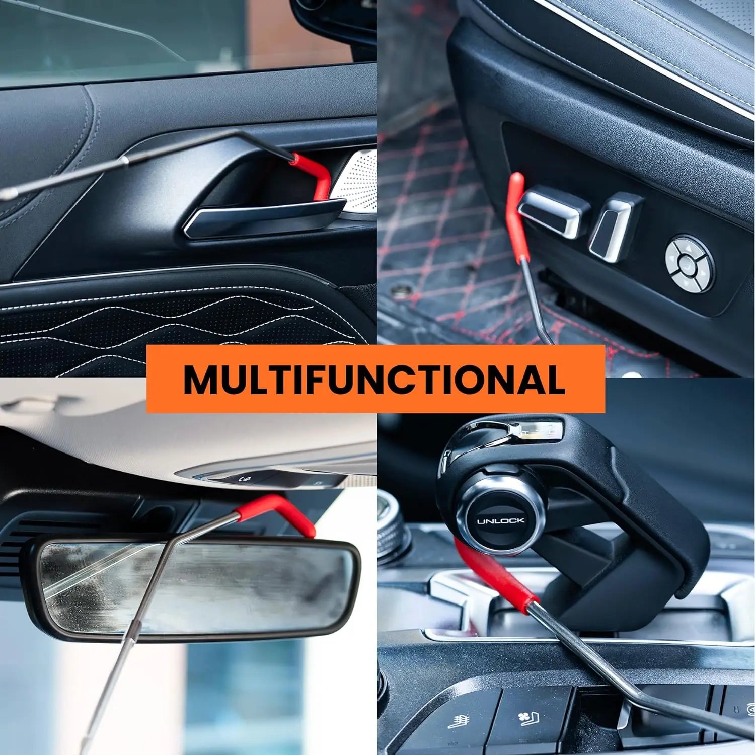21/18PCS Car Door Tool Kit Inflatable Air Pump Auto Window Door Open Fixing Gripper Tools Long Reach Kits with Carrying Bag - Smarsty