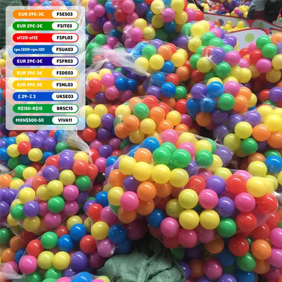 100PCS Outdoor Sport Ball Colorful Soft Water Swim Pool Ocean Wave Ball Baby Eco-Friendly Stress Air Ball Tent Toys for Children - Smarsty