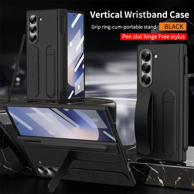 Galaxy Z Fold Case With Pen Slot Kickstand Shield Pro - Smarsty