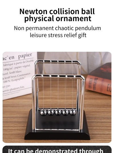 Newton's Cradle Balance Steel Ball Teaching Supplies Physics Science Pendulum Desktop Toys Stress Relief Gifts Home Decoration - Smarsty