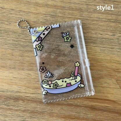 INS Transparent Candy Bag Badge Holder Korean Photocard Holder Display Bag Pendant Idol Photo Card Protective Cover Card Holder