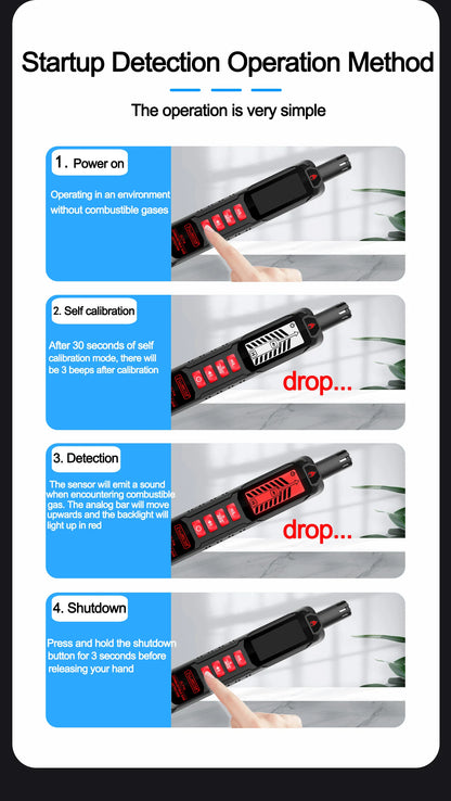 Combustible Gas Leak Detector with Buzzer Alarm - Smarsty