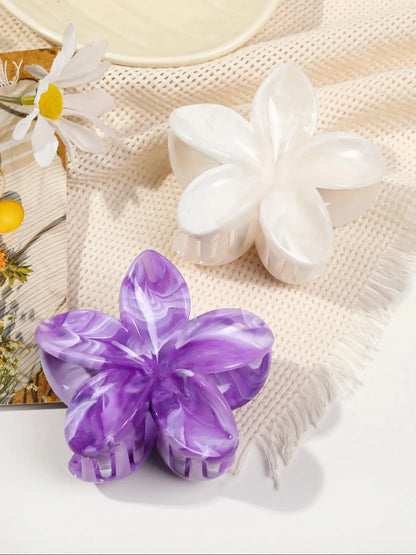 Hawaiian Flower Hair Claw Clips For Thin Hair Lightweight - Smarsty