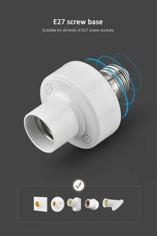 Smart E27 Socket Adapter for Voice Control Lighting - Smarsty
