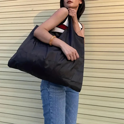 Versatile Folding Canvas Shopping Bag With Large Capacity - Smarsty