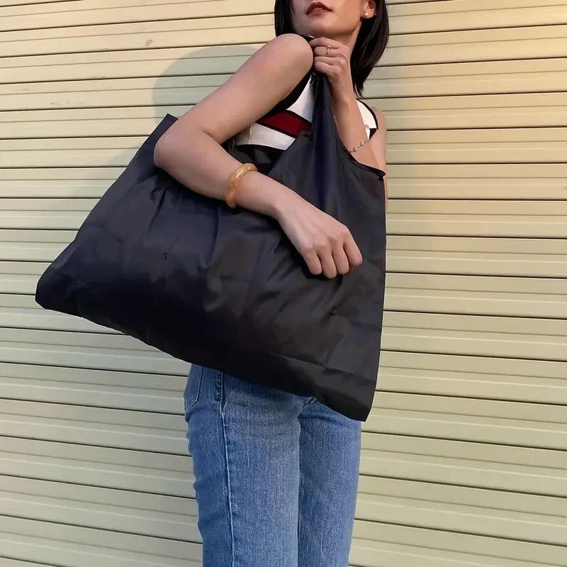 Versatile Folding Canvas Shopping Bag With Large Capacity - Smarsty
