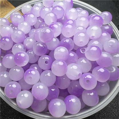 8mm Multicolor Glass Beads for Handmade Jewelry - Smarsty
