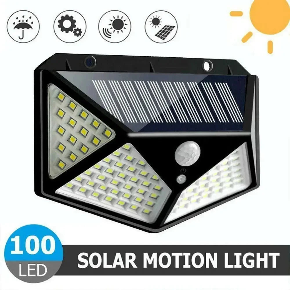 100 LED Solar Wall Light with Motion Sensor - Smarsty