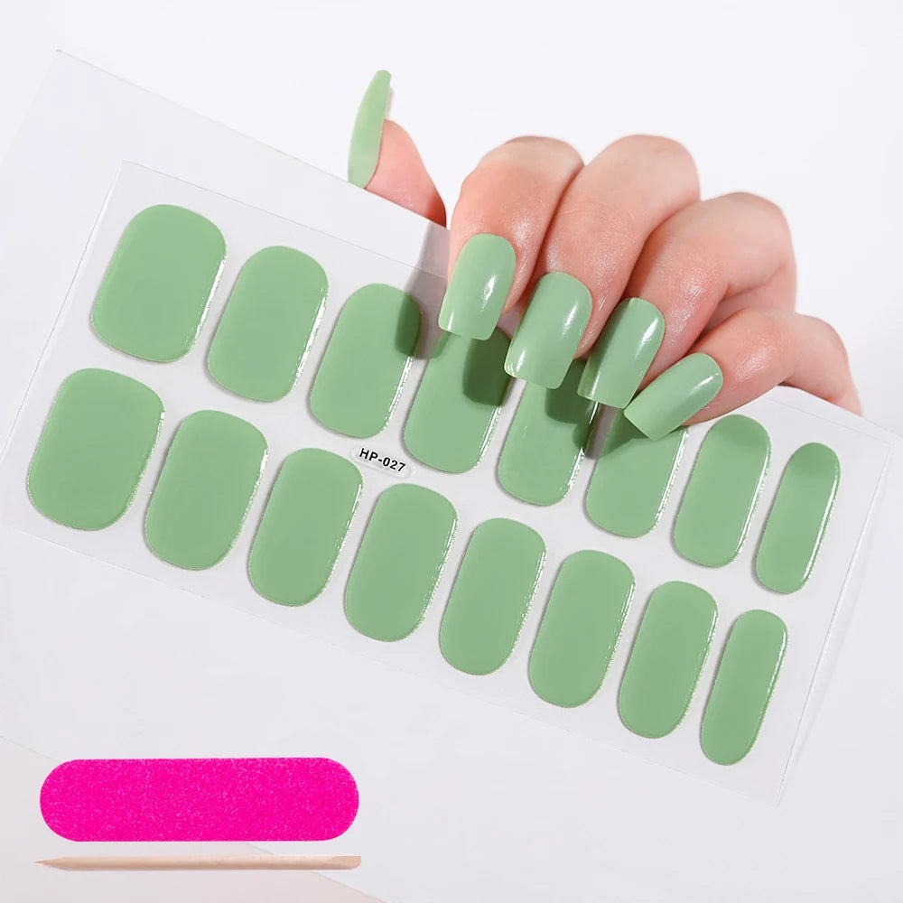 Long-Lasting Semi-Cured Gel Nail Stickers for Easy Application - Smarsty