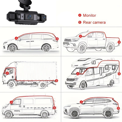 4Channel WiFi Dash Cam Night Vision With Loop Recording - Smarsty