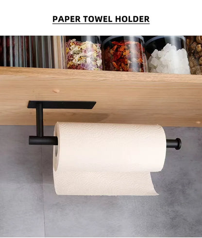 Adhesive Stainless Steel Paper Towel Holder for Easy Storage - Smarsty