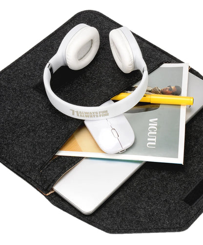 Wool Felt Laptop Sleeve 11 To 15.6 Inch With Mousepad