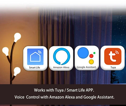 Tuya Smart E27 LED Bulb with RGB Colors and Remote Control - Smarsty