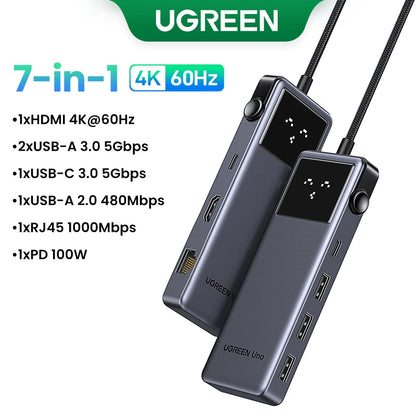 USB C Hub With 4K HDMI And Gigabit Ethernet Docking