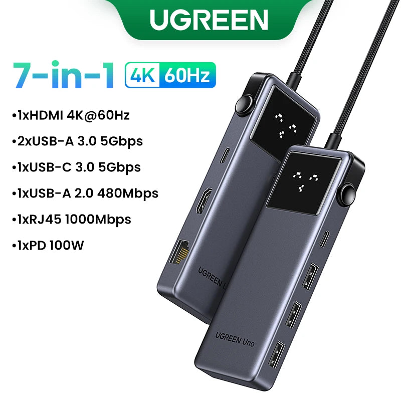 USB C Hub With 4K HDMI And Gigabit Ethernet Docking