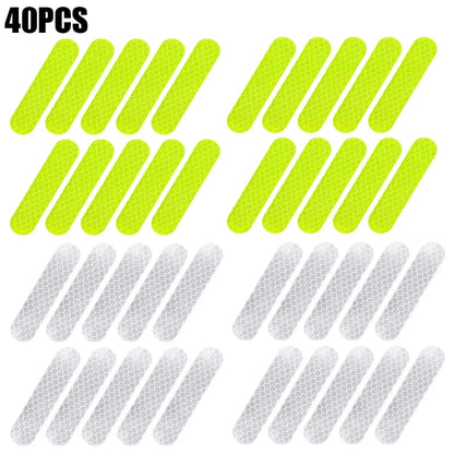 80-10PCS Helmet Safety Warning Reflective Stickers Strip Waterproof High Visibility Reflector Tape For Night Riding Walking Car by Smarsty