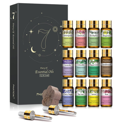 PHATOIL 15 Piece Essential Oils Set for Relaxation - Smarsty