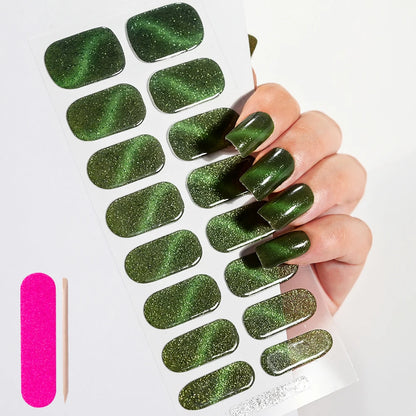 Long-Lasting Semi-Cured Gel Nail Stickers for Easy Application - Smarsty