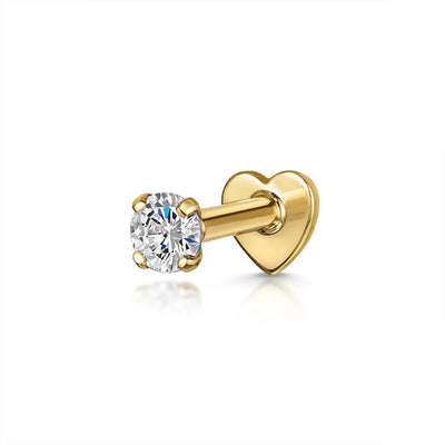 Sterling Silver Heart Zircon Stud Earrings Elegant Gift - Smarsty