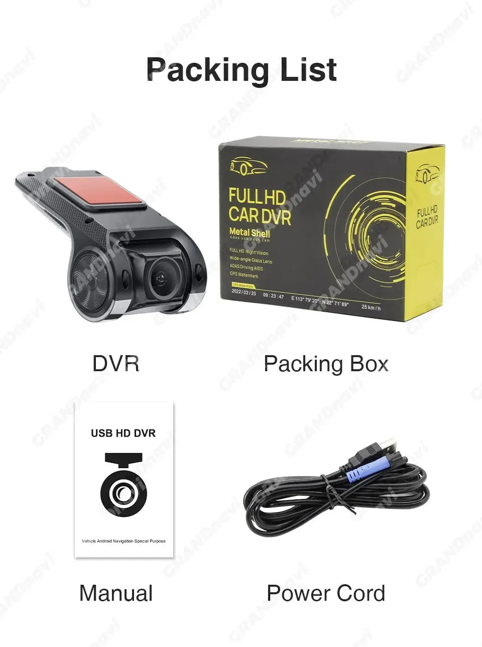 HD Car Dash Cam ADAS 720P Voice Alarm USB MemoryCard - Smarsty