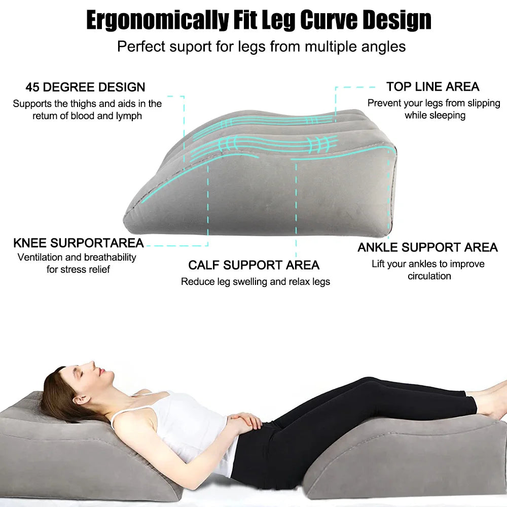 Inflatable Leg Pillow Wedge for Comfortable Travel - Smarsty