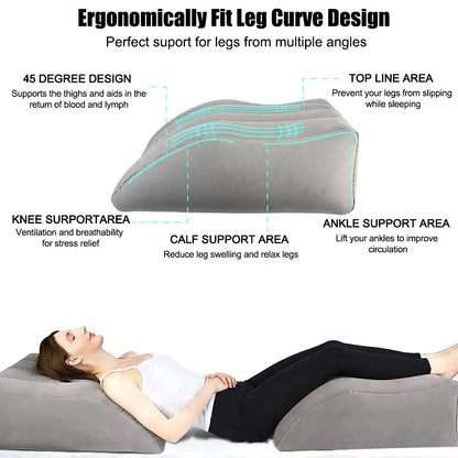 Inflatable Leg Pillow Wedge for Comfortable Travel - Smarsty