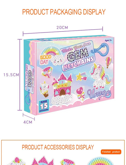 Children's Cartoon Unicorn Diamond Painting Craft Set - Smarsty