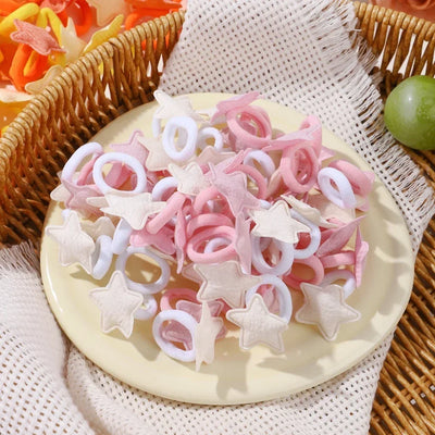 Cute Girls Hair Ties Soft No Harm Ponytail Holders 10Pack - Smarsty