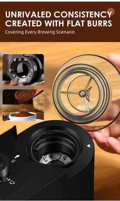 Automatic Burr Mill Coffee Grinder Electric Coffee Bean Grinding With 28 Adjustable Gears for Espresso French Press Drip Coffee - Smarsty