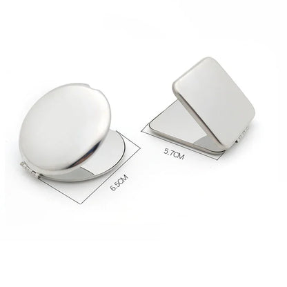 Portable Stainless Steel Makeup Mirror with Foldable Design - Smarsty