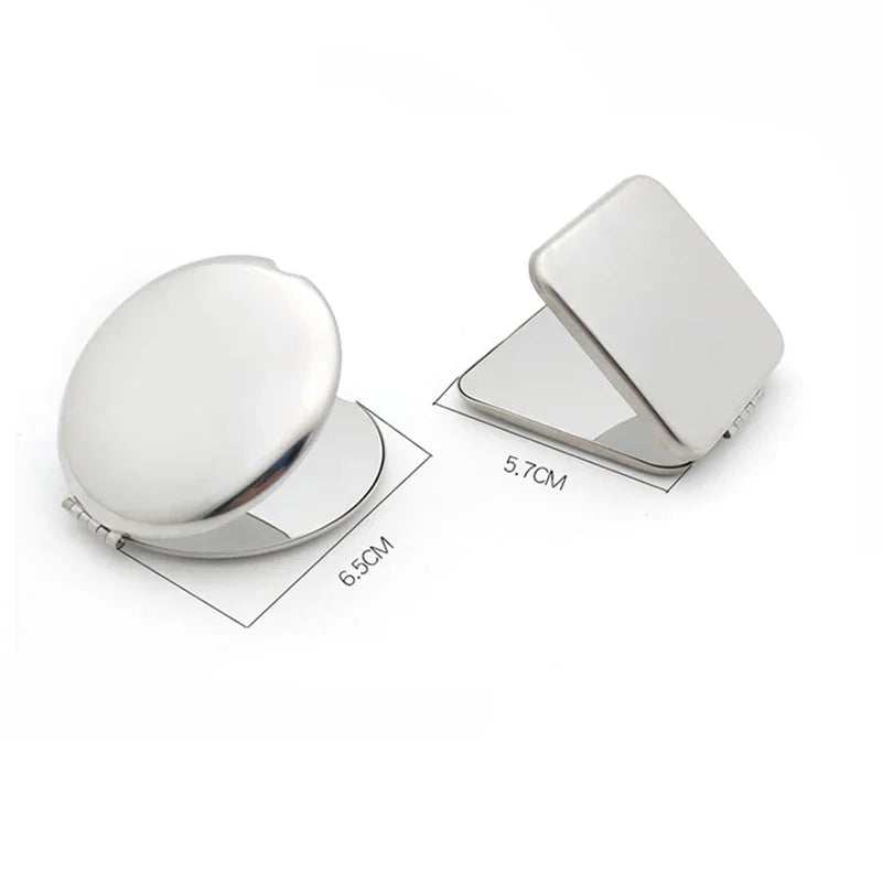 Portable Stainless Steel Makeup Mirror with Foldable Design - Smarsty