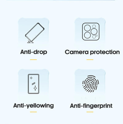Shockproof Clear iPhone Case With Lens Protection Lens Shield - Smarsty
