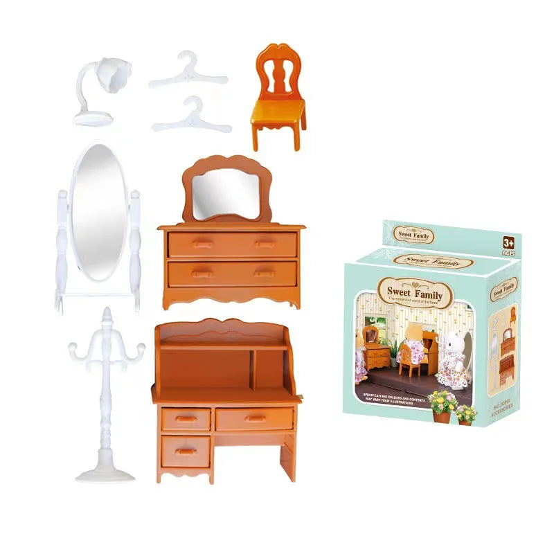 Original Toys Miniature Items Furniture Family Toys Dollhouse LivingRoom Bathroom Kitchen Set Pretend Creative Ideas Kids Toys by Smarsty