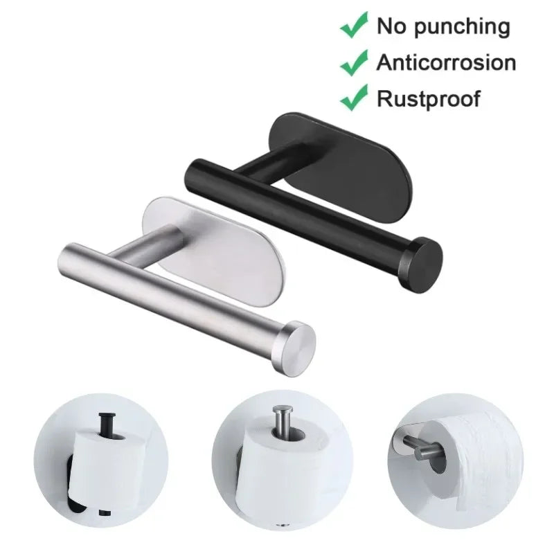 No Drilling Stainless Steel Toilet Paper Holder - Smarsty