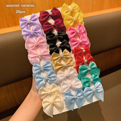 30 Colored Bow Hair Clips for Stylish Daily Use - Smarsty
