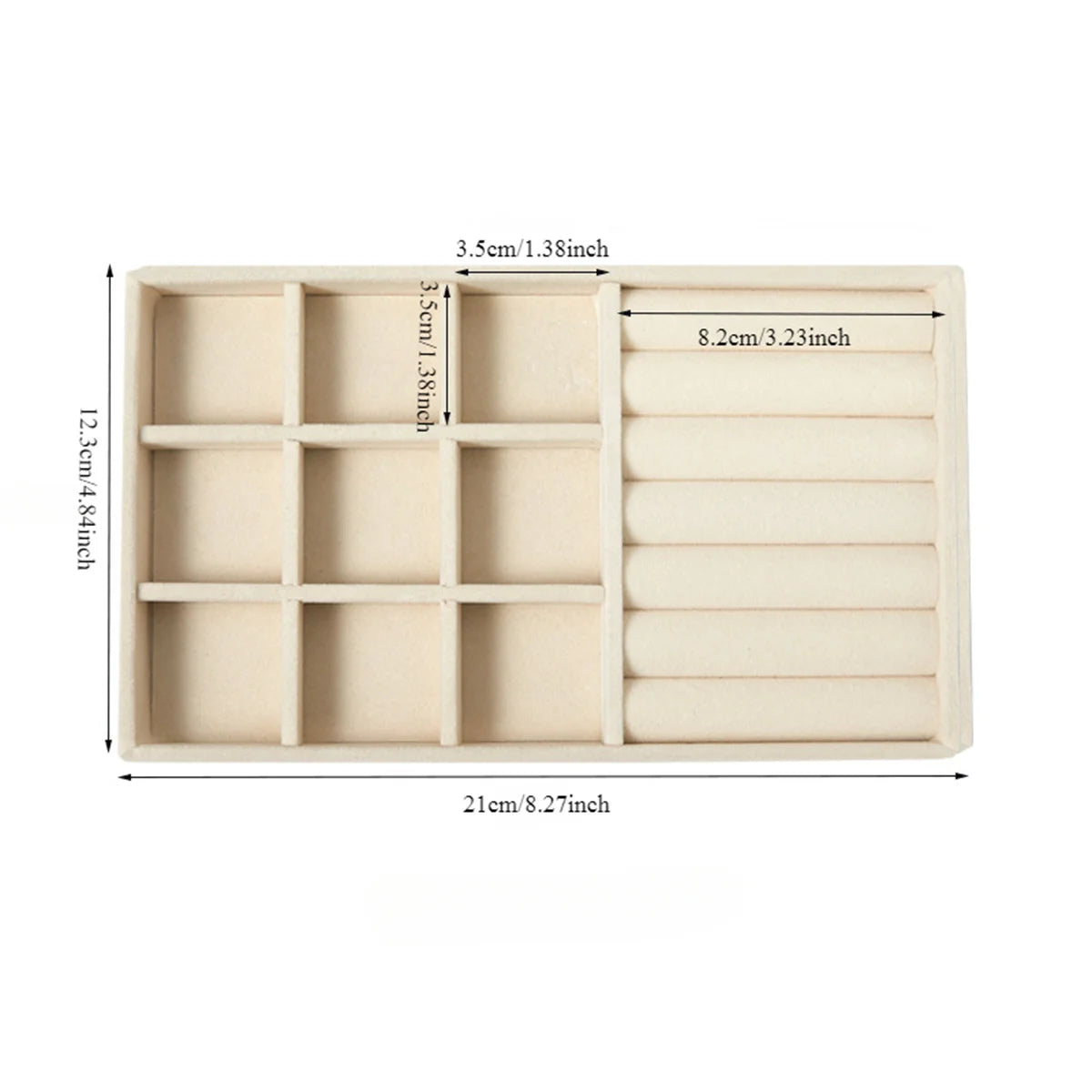 Velvet Jewelry Display Tray for Organized Storage - Smarsty