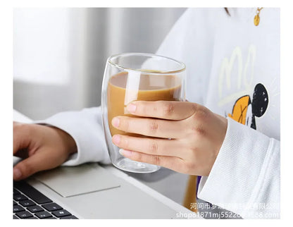 Heat Resistant Double Wall Glass Cup for Coffee and Beer - Smarsty