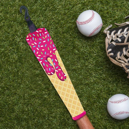 Baseball & Softball Handle Cover Cushy Zippered Sleeve Baseball Bat Handle Cover Hook for Hanging on Fence Baseball Accessories