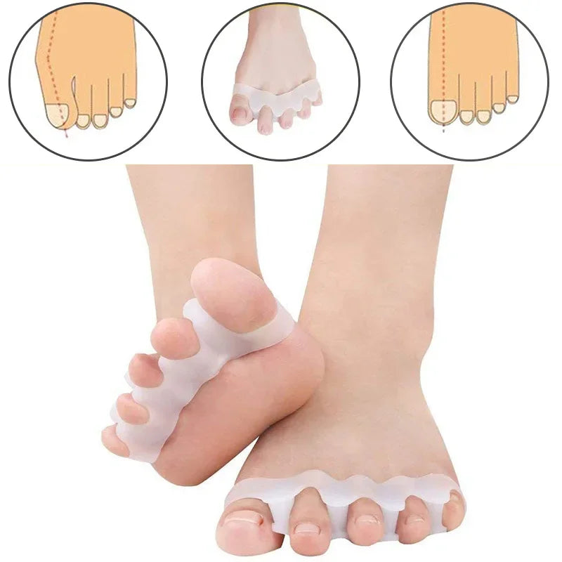 Toe Separators Doctor Recommended Correct Foot and Bunion Pain,Plantar Fasciitis Toe Straightener to Improve Functional Mobility - Smarsty