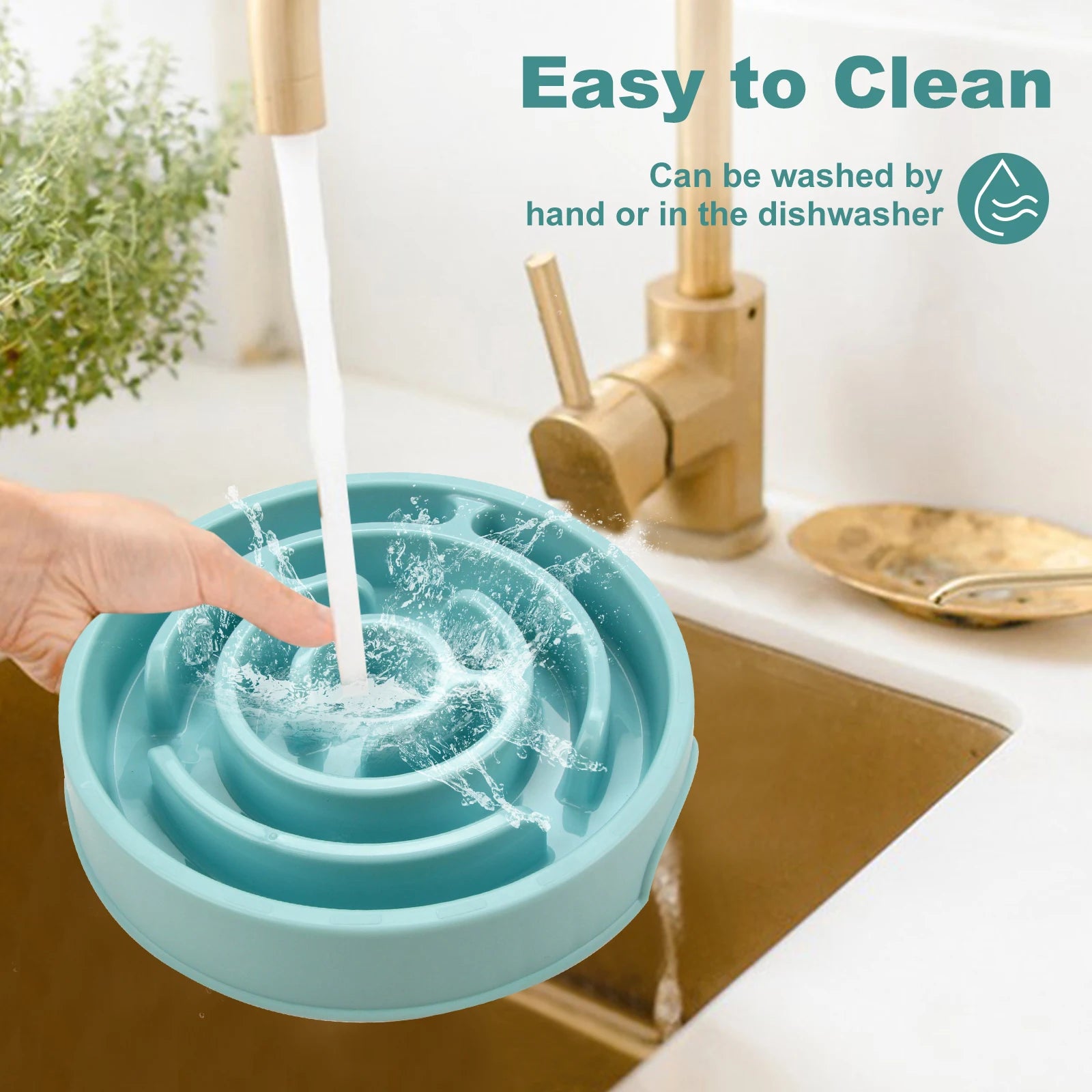 Pet Dog Slow Feeder Bowl Anti-Gulping Design for Healthy Eating - Smarsty