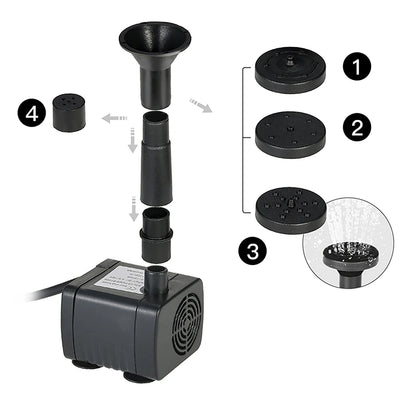 Solar Powered Water Fountain Kit for Garden Decoration - Smarsty