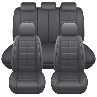 Leather Car Seat Covers Full Set 5-Seater Seat Universal Fit Padded of Most Car with Waterproof Breathable Anti-dirty