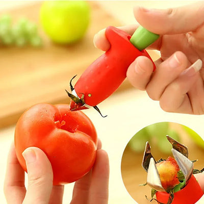 Strawberry Slicer Cutter Strawberry Corer Strawberry Huller Fruit Leaf Stem Remover Salad Cake Tools Kitchen Gadget Accessories by Smarsty