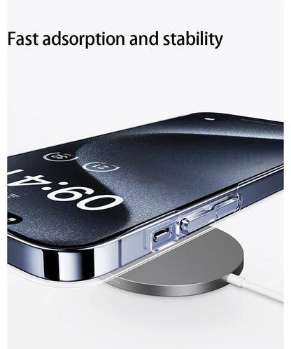 MagSafe Wireless Charge Case For iPhone Clear Back - Smarsty