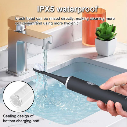 Electric Toothbrush With Sonic Vibration For Deep Cleaning - Smarsty