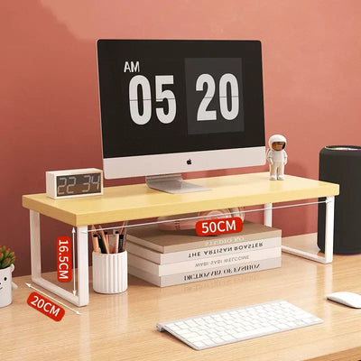 30/40/50cm Monitor Raised Shelf Office Laptop Bracket Desktop Computer Stand Desktop Rack Home Storage Holders Organizer by Smarsty